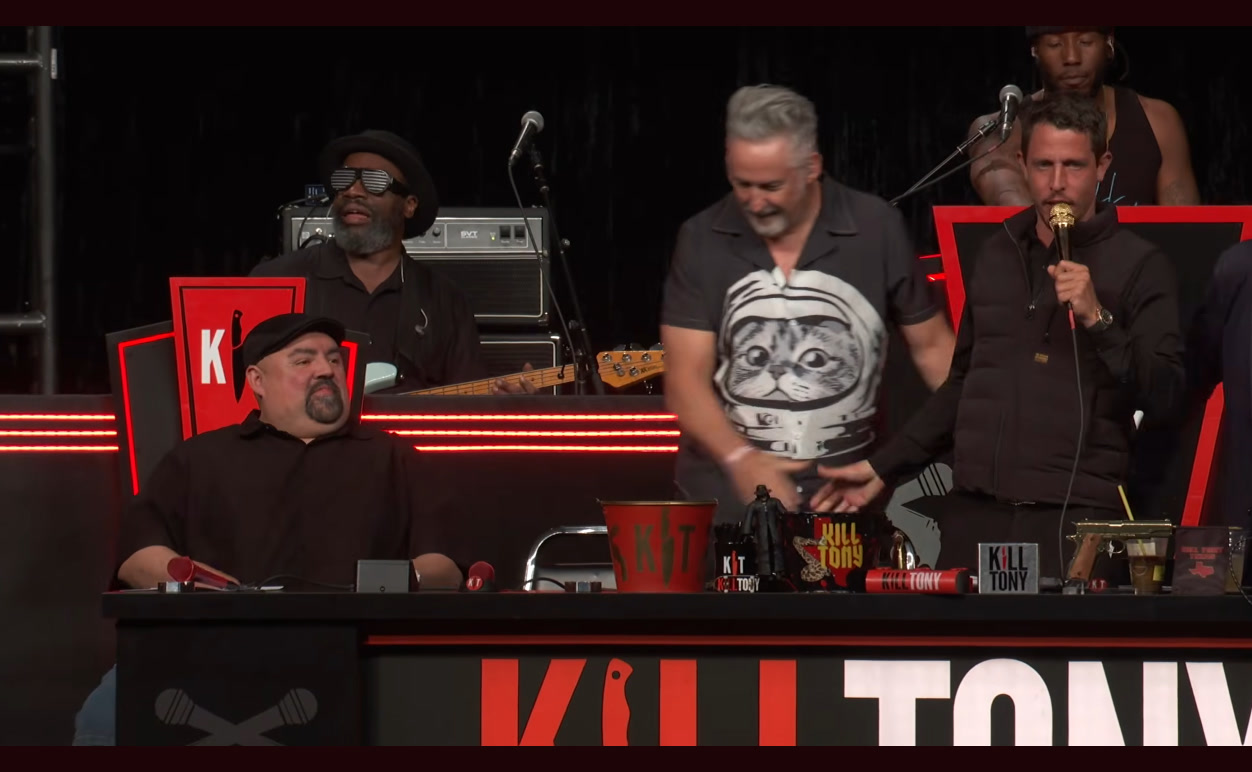 Gabriel Iglesias seated at the Kill Tony panel, Intuit Dome, episode 780.