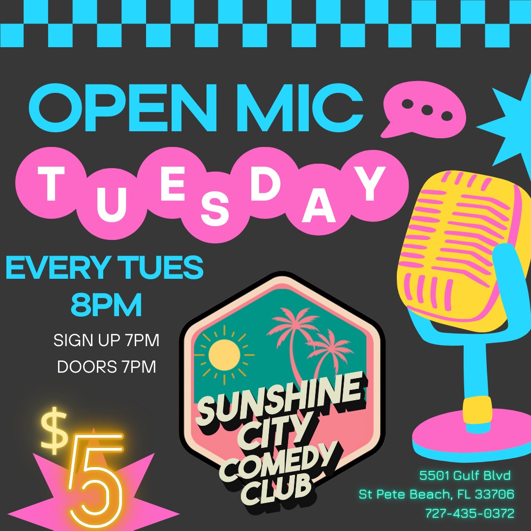 Weekly Open Mics at Sunshine City Comedy Club